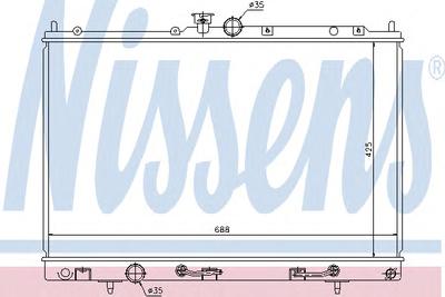Радиатор охлаждения NISSENS 62893