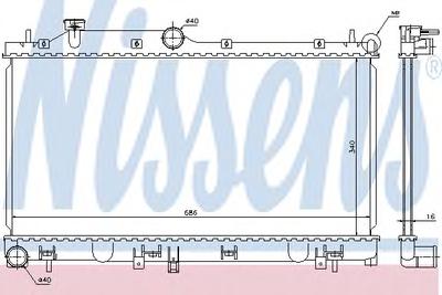 Радиатор охлаждения NISSENS 67723