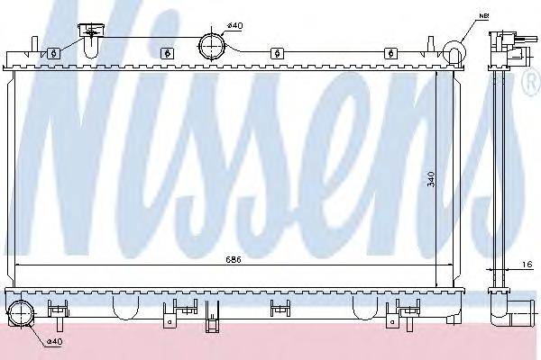 Радиатор охлаждения NISSENS
