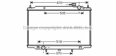 Радиатор, охлаждение двигателя AVA QUALITY COOLING DN2266