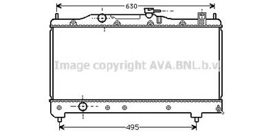 Радиатор, охлаждение двигателя AVA QUALITY COOLING TO 2237