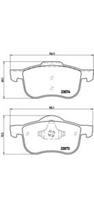 Комплект тормозных колодок, дисковый тормоз BREMBO P86 016