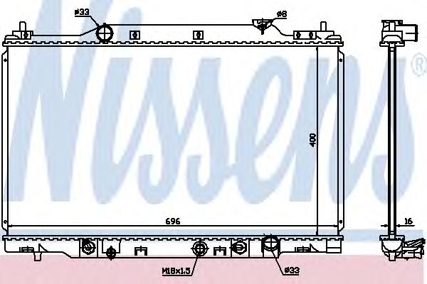 Радиатор, охлаждение двигателя NISSENS