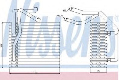 Испаритель, кондиционер NISSENS 92205