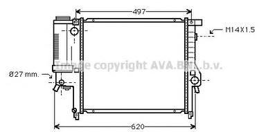 Радиатор, охлаждение двигателя AVA QUALITY COOLING BW 2124