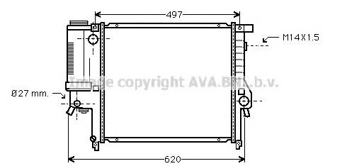 Радиатор, охлаждение двигателя AVA QUALITY COOLING