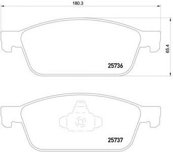 Комплект тормозных колодок, дисковый тормоз BREMBO P24 157