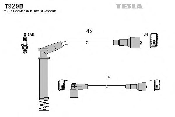 Комплект проводов зажигания TESLA