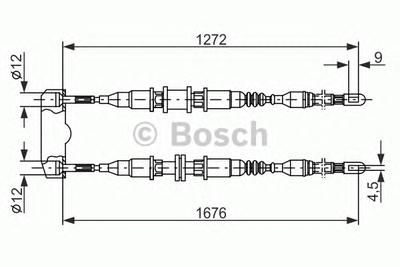 Трос, стояночная тормозная система BOSCH 1 987 477 136