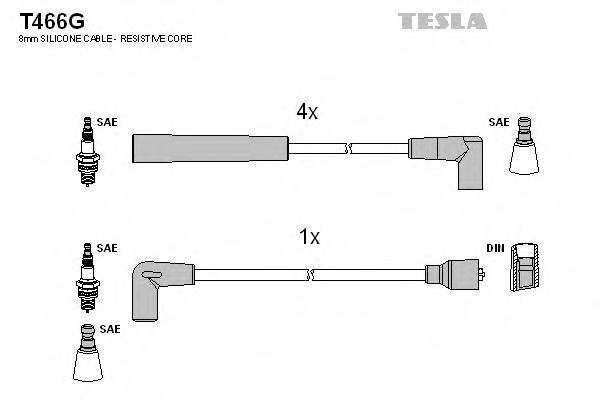 Комплект проводов зажигания TESLA