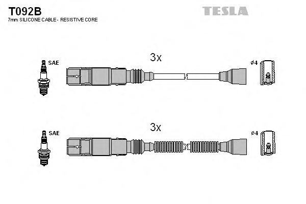 Комплект проводов зажигания TESLA