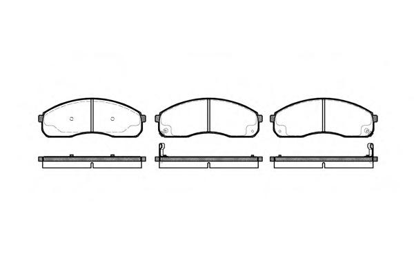 Комплект тормозных колодок, дисковый тормоз ROADHOUSE