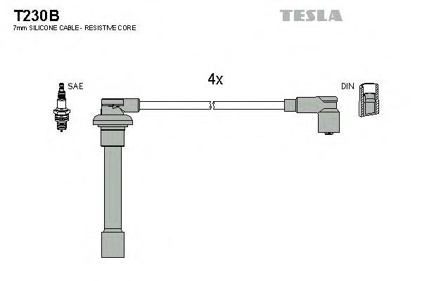 Комплект проводов зажигания TESLA