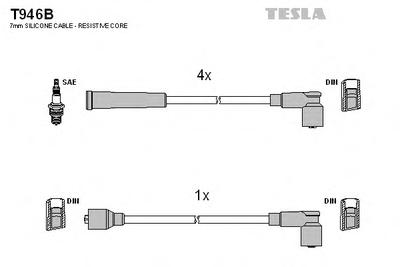 Комплект проводов зажигания TESLA T946B