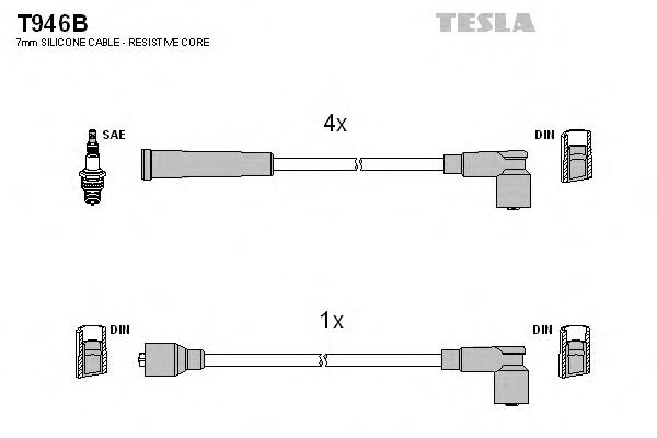 Комплект проводов зажигания TESLA