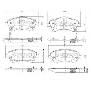 Комплект тормозных колодок, дисковый тормоз NIPPARTS N3602133