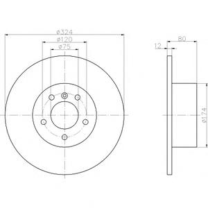 Тормозной диск TEXTAR 92107403