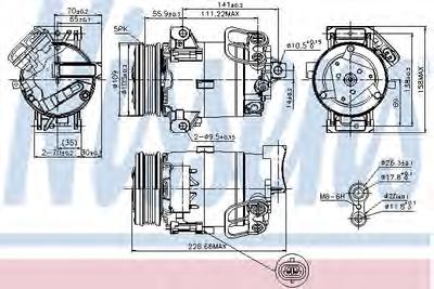 Компрессор, кондиционер NISSENS 89216