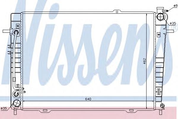 Радиатор, охлаждение двигателя NISSENS