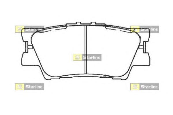 Комплект тормозных колодок, дисковый тормоз STARLINE