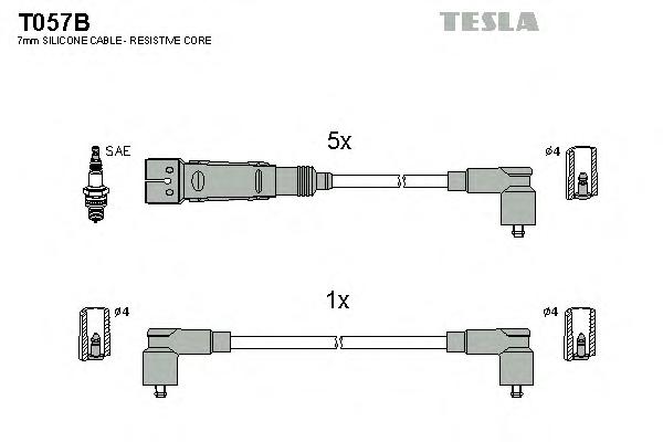 Комплект проводов зажигания TESLA