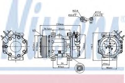 Компрессор, кондиционер NISSENS 89076