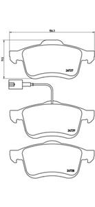 Комплект тормозных колодок, дисковый тормоз BREMBO P23 130