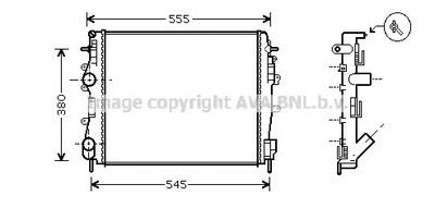 Радиатор, охлаждение двигателя AVA QUALITY COOLING RTA 2325