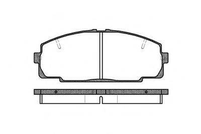 Комплект тормозных колодок, дисковый тормоз ROADHOUSE 242120