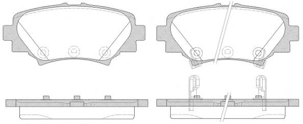 Комплект тормозных колодок, дисковый тормоз ROADHOUSE