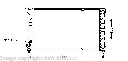 Радиатор, охлаждение двигателя AVA QUALITY COOLING