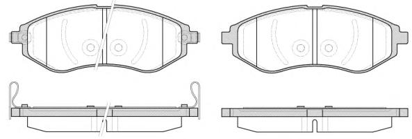 Комплект тормозных колодок, дисковый тормоз ROADHOUSE