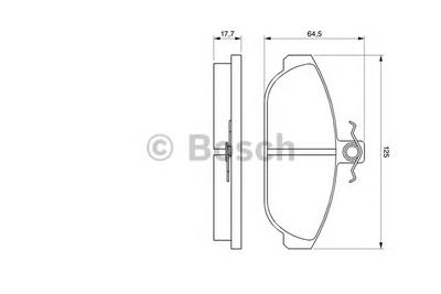 Комплект тормозных колодок, дисковый тормоз BOSCH 0 986 467 400