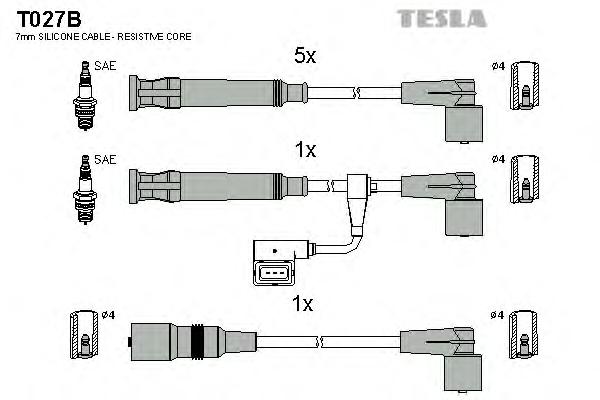 Комплект проводов зажигания TESLA