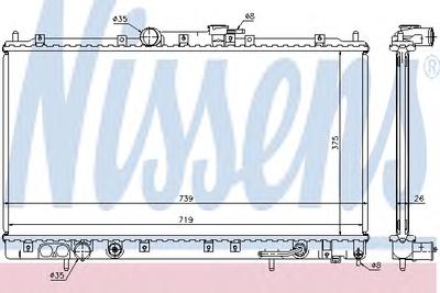 Радиатор охлаждения NISSENS 62869A