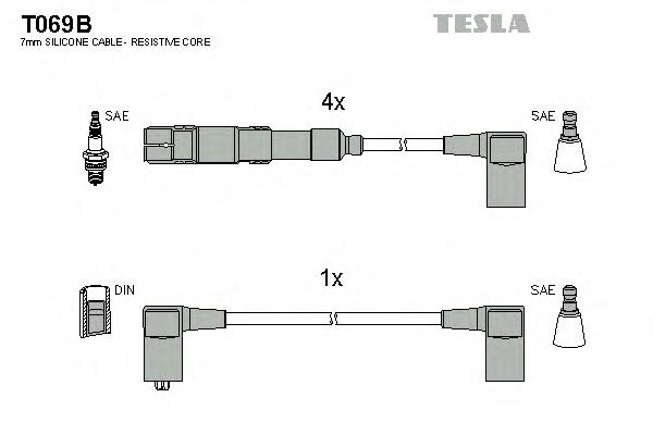 Комплект проводов зажигания TESLA