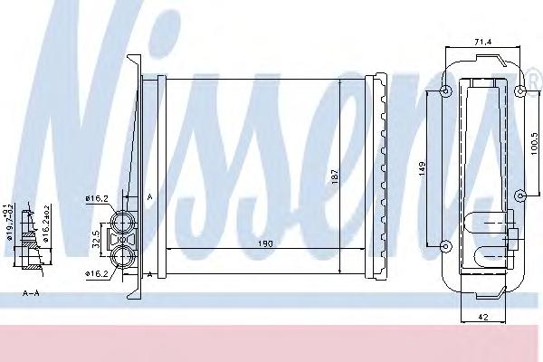 Теплообменник, отопление салона NISSENS
