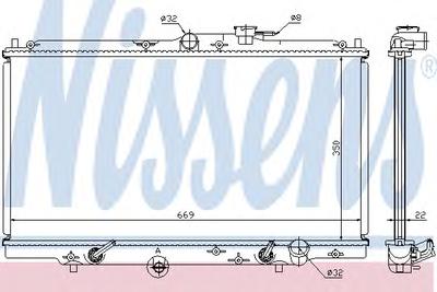 Радиатор, охлаждение двигателя NISSENS 633141