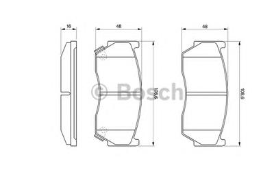 Комплект тормозных колодок, дисковый тормоз BOSCH 0 986 424 369