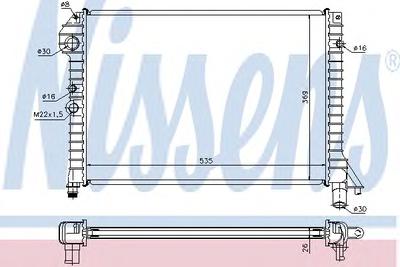Радиатор, охлаждение двигателя NISSENS 65517