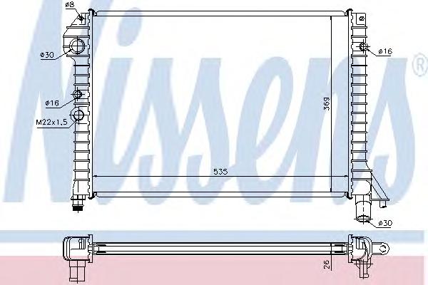 Радиатор, охлаждение двигателя NISSENS