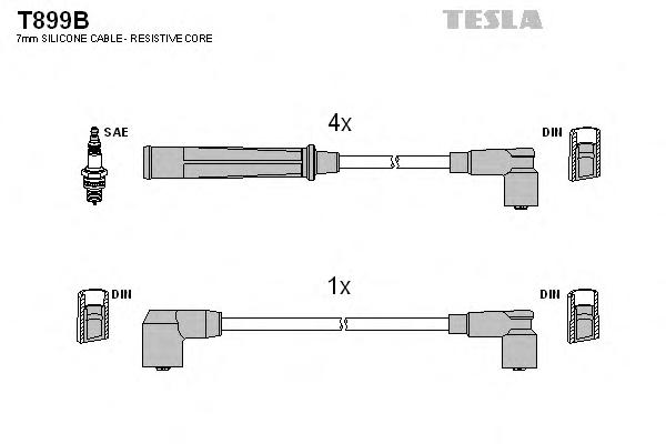 Комплект проводов зажигания TESLA