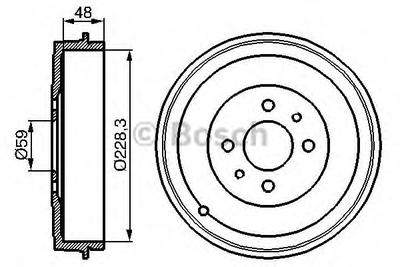 Тормозной барабан BOSCH 0 986 477 088