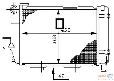 Радиатор, охлаждение двигателя HELLA 8MK 376 711-364