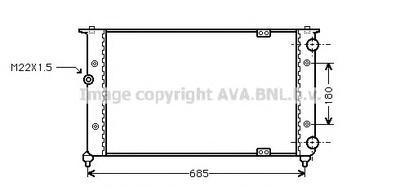 Радиатор, охлаждение двигателя AVA QUALITY COOLING ST 2021