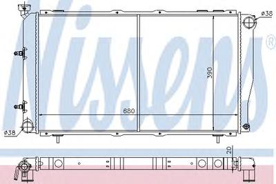 Радиатор, охлаждение двигателя NISSENS 64113