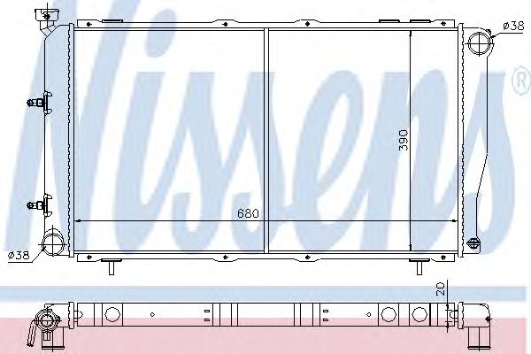 Радиатор, охлаждение двигателя NISSENS