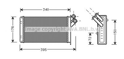 Теплообменник, отопление салона AVA QUALITY COOLING CN 6129