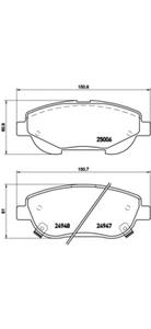 Комплект тормозных колодок, дисковый тормоз BREMBO P83 148