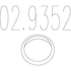 Уплотнительное кольцо, труба выхлопного газа MTS 02.9352